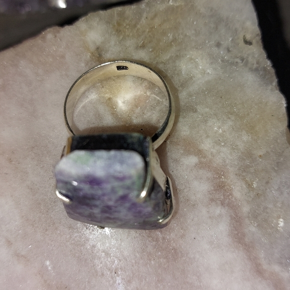 Lepidolite Rough Cut Ring - Picture 6 of 7